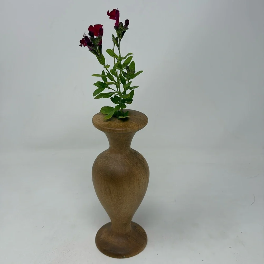 MYRTLEWOOD Turned Wood Design Mid Century Bud Vase